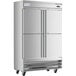 Avantco SS-2R-4-HC 54" Stainless Steel Solid Half Door Reach-In Refrigerator Main Thumbnail 3