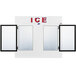 Leer 85CG 84" Indoor Cold Wall Ice Merchandiser with Straight Front and Glass Doors Main Thumbnail 3