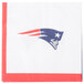 A Creative Converting New England Patriots beverage napkin with a logo on it.