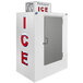 Leer 40CS 51" Outdoor Cold Wall Ice Merchandiser with Straight Front and Galvanized Steel Door Main Thumbnail 1