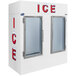 Leer 64AG 64" Indoor Auto Defrost Ice Merchandiser with Straight Front and Glass Doors Main Thumbnail 1