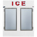 Leer 64AG 64" Indoor Auto Defrost Ice Merchandiser with Straight Front and Glass Doors Main Thumbnail 2