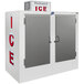 Leer 75AS 73" Outdoor Auto Defrost Ice Merchandiser with Straight Front and Galvanized Steel Doors Main Thumbnail 1
