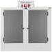 Leer 75AS 73" Outdoor Auto Defrost Ice Merchandiser with Straight Front and Galvanized Steel Doors Main Thumbnail 2
