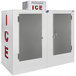 Leer 85AS 84" Outdoor Auto Defrost Ice Merchandiser with Straight Front and Galvanized Steel Doors Main Thumbnail 1