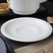 Villeroy & Boch 16-2155-1460 Easy White 5" White Porcelain Saucer - 6/Case Main Thumbnail 6