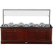 Bon Chef 50102 96" x 30" x 66" Wood Buffet with 4 Chafers and 4 Induction Warmers - 110V Main Thumbnail 2