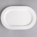 Villeroy & Boch 16-2155-3570 Easy White 8 1/4" x 6" White Porcelain Small Oval Pickle Dish - 6/Case Main Thumbnail 2