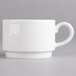 Villeroy & Boch 16-2155-1361 Easy White 6 oz. White Porcelain Stackable Cup - 6/Case Main Thumbnail 2