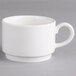 Villeroy & Boch 16-2155-1361 Easy White 6 oz. White Porcelain Stackable Cup - 6/Case Main Thumbnail 3