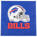 A Creative Converting Buffalo Bills luncheon napkin with a helmet on it.