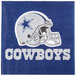 A white 2-ply luncheon napkin with the Dallas Cowboys helmet logo.