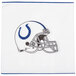 A white Creative Converting napkin with a black Indianapolis Colts helmet on it.