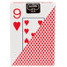 A "Bee" jumbo playing card with a red heart on a white background.