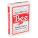 A white and red box of Bee jumbo index playing cards.