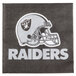A Creative Converting Las Vegas Raiders napkin with a helmet and text.