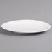 A white Villeroy & Boch porcelain oval plate with a small rim.