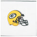 A Creative Converting Green Bay Packers luncheon napkin with a helmet on it.