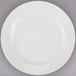 Choice 6 1/4" Ivory (American White) Wide Rim Rolled Edge Stoneware Plate - 36/Case Main Thumbnail 3