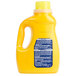 A yellow bottle of Arm & Hammer Liquid Laundry Detergent with a blue and white label and a yellow plastic cap.