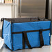 Choice Insulated Food Delivery Bag / Pan Carrier, Blue Nylon, 23" x 13" x 15" Main Thumbnail 1