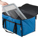 Choice Insulated Food Delivery Bag / Pan Carrier, Blue Nylon, 23" x 13" x 15" Main Thumbnail 4