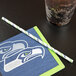 Creative Converting 059528 8" Seattle Seahawks Jumbo Paper Straw - 144/Case Main Thumbnail 4