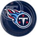 A Tennessee Titans paper dinner plate with the team logo.