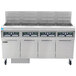 Frymaster FPPH455 Liquid Propane 200 lb. 4 Unit High-Efficiency Gas Floor Fryer System with CM3.5 Controls - 320,000 BTU Main Thumbnail 1