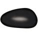 A black oval shaped Libbey Pebblebrook porcelain tray.