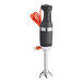A black and silver KitchenAid 300 Series hand blender with an orange cord.