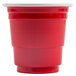 Choice 2 oz. Red Plastic Shot Cup - 50/Pack