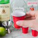Choice 2 oz. Red Plastic Shot Cup - 1000/Case Main Thumbnail 4
