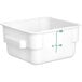 A white square Choice polypropylene food storage container.