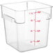 Choice 8 Qt. Clear Square Polycarbonate Food Storage Container Main Thumbnail 2