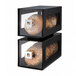 Rosseto BD101 Two-Tier Black Matte Steel Bakery Display Column - 12 13/16" x 6 7/8" x 14" Main Thumbnail 1
