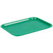 A green plastic fast food tray.