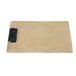 Menu Solutions WDCLIP-A Weathered Walnut 5 1/2" x 8 1/2" Customizable Wood Menu Clip Board / Check Presenter Main Thumbnail 5