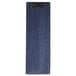 A rectangular blue wood Menu Solutions clipboard with a black handle.