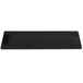 A black rectangular Menu Solutions wood clip board with a black clip.