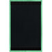 A black board with a green border and top and bottom strips.