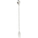 A Barfly stainless steel bar spoon with a fork end and a long handle.