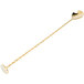 A gold plated Barfly bar spoon with a long handle.