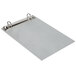 A silver Menu Solutions Alumitique clipboard with rings.
