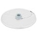 A white plastic Robot Coupe 5/32" slicing disc with a hole in the center.