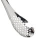 A Mercer Culinary stainless steel perforated spherification spoon with holes in it.