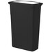 A black rectangular container with a black spandex cover on it.