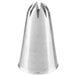 An Ateco silver metal piping nozzle with a star shaped design.