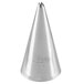 A silver cone shaped Ateco piping tip with a star on the end.