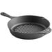 A black Valor pre-seasoned cast iron grill pan with two handles.